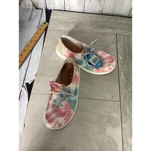 Hey Dude Wendy Youth Mandala Tie Dye Slip-On Size 3 For Women
